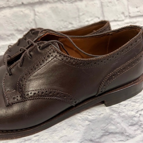 Allen Edmonds 6th avenue cap toe semi brogue derby men’s shoes size 11 brown main image 4